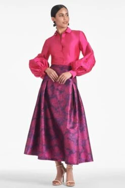 Lydia Skirt - Magenta Bloom