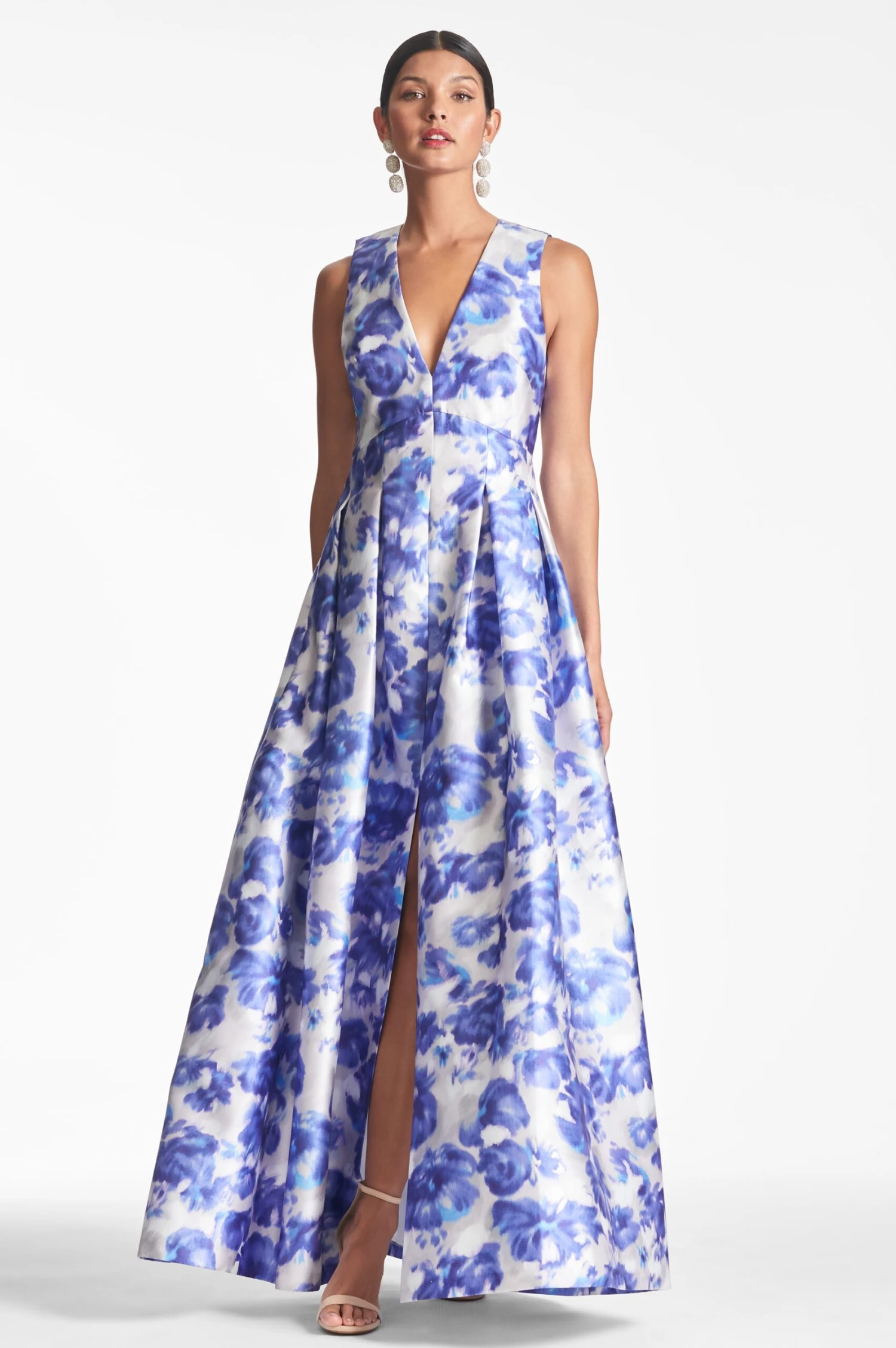 Brooke Gown - Azure Watercolor Floral - Image 2