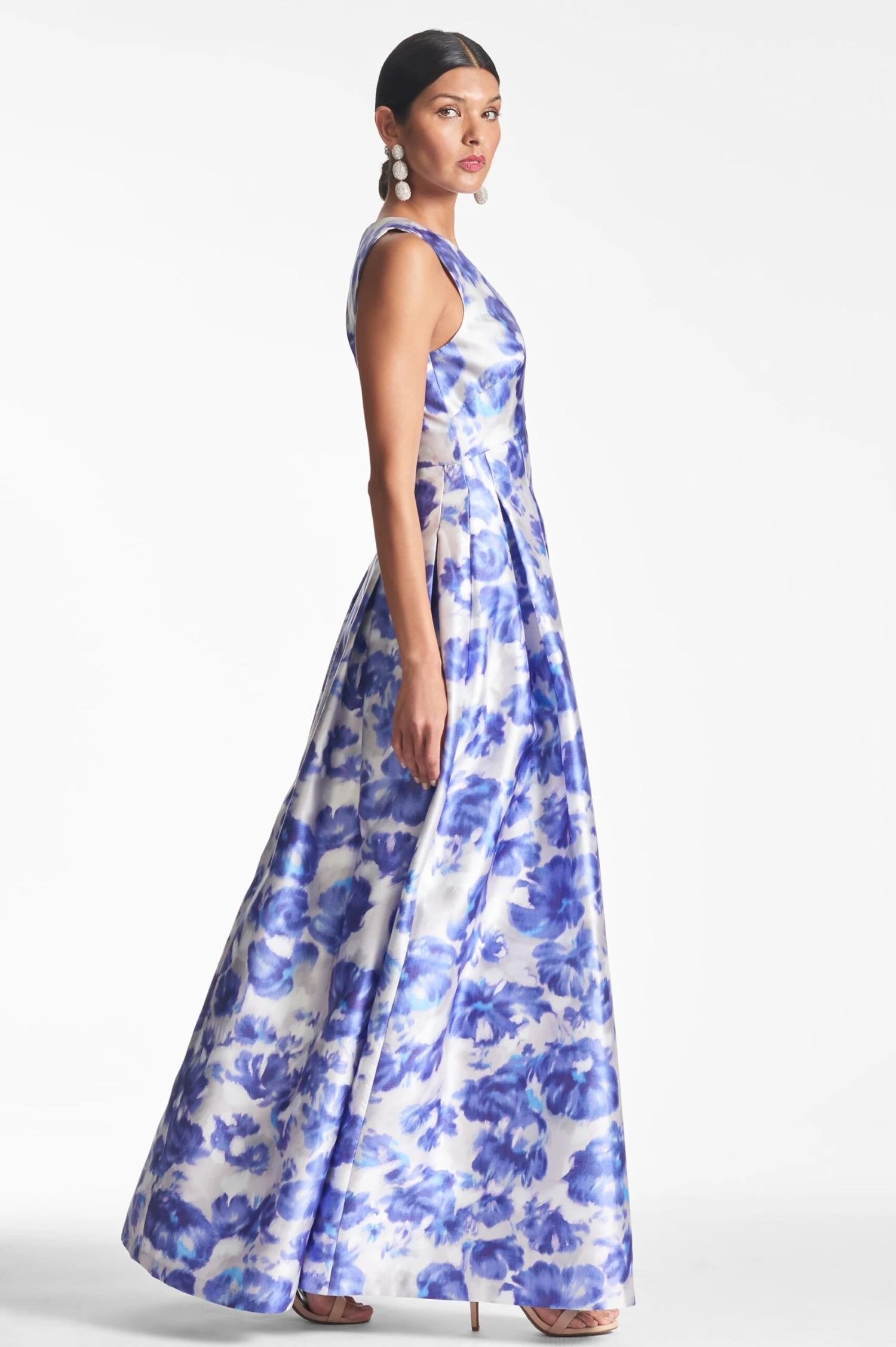 Brooke Gown - Azure Watercolor Floral - Image 3
