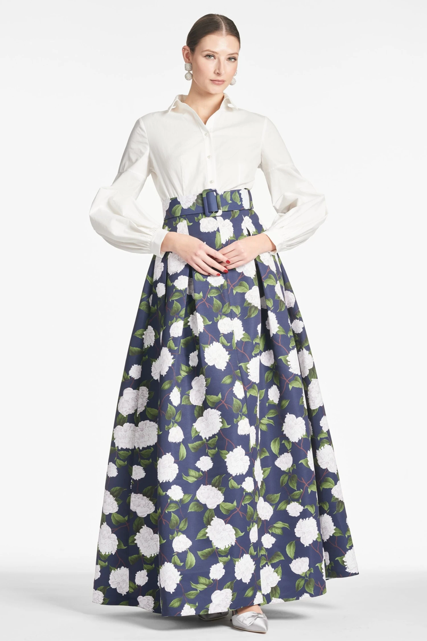 Florence Gown - Navy/Ivory Moonlit Garden