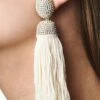 Hilary Earrings - Crystals / Thread