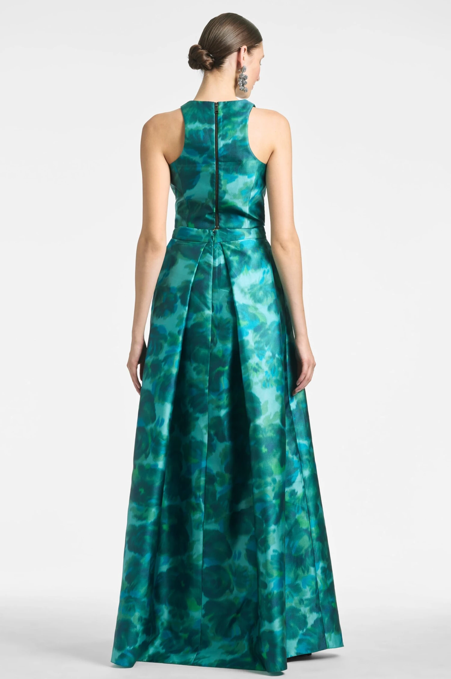 Ava Skirt - Emerald Watercolor Floral - Image 5