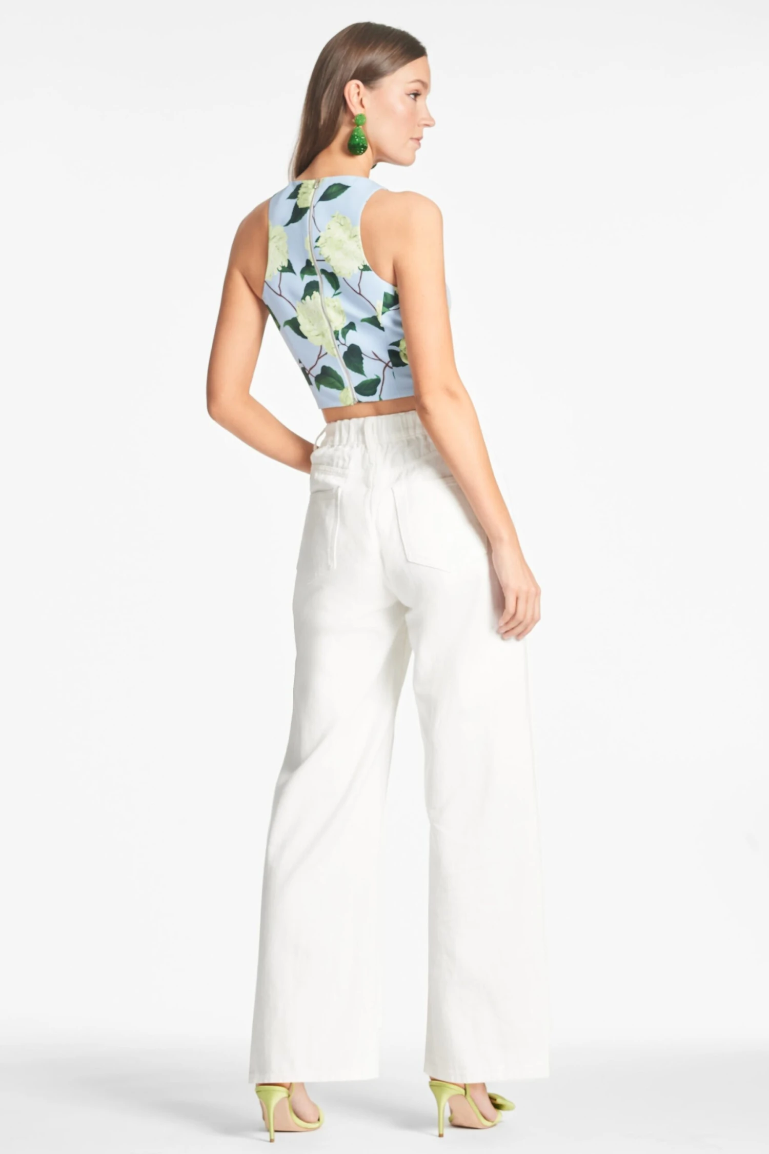Lexie Top - Sky Citrine Peonies - Image 4