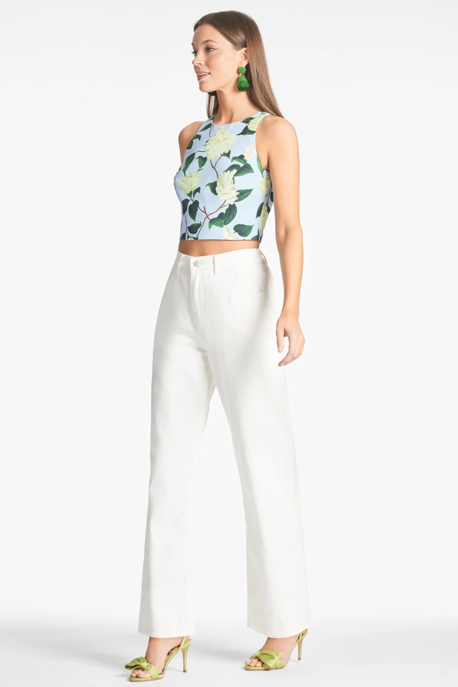 Lexie Top - Sky Citrine Peonies - Image 3