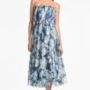 Marni Dress - Blue Ikat Floral