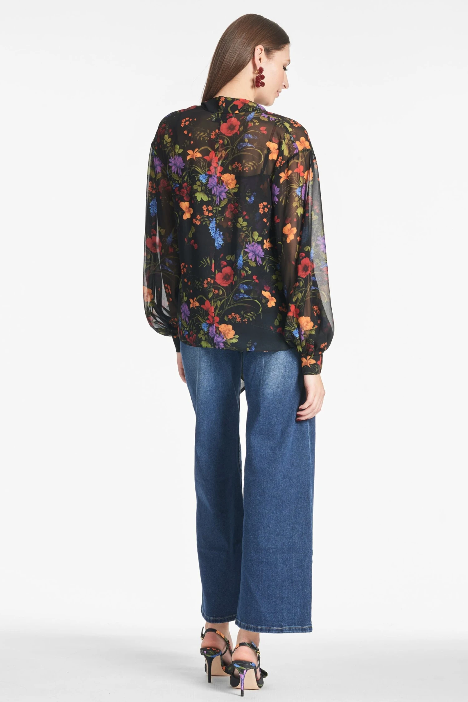 Nora Top - Noir Wildflower - Image 2