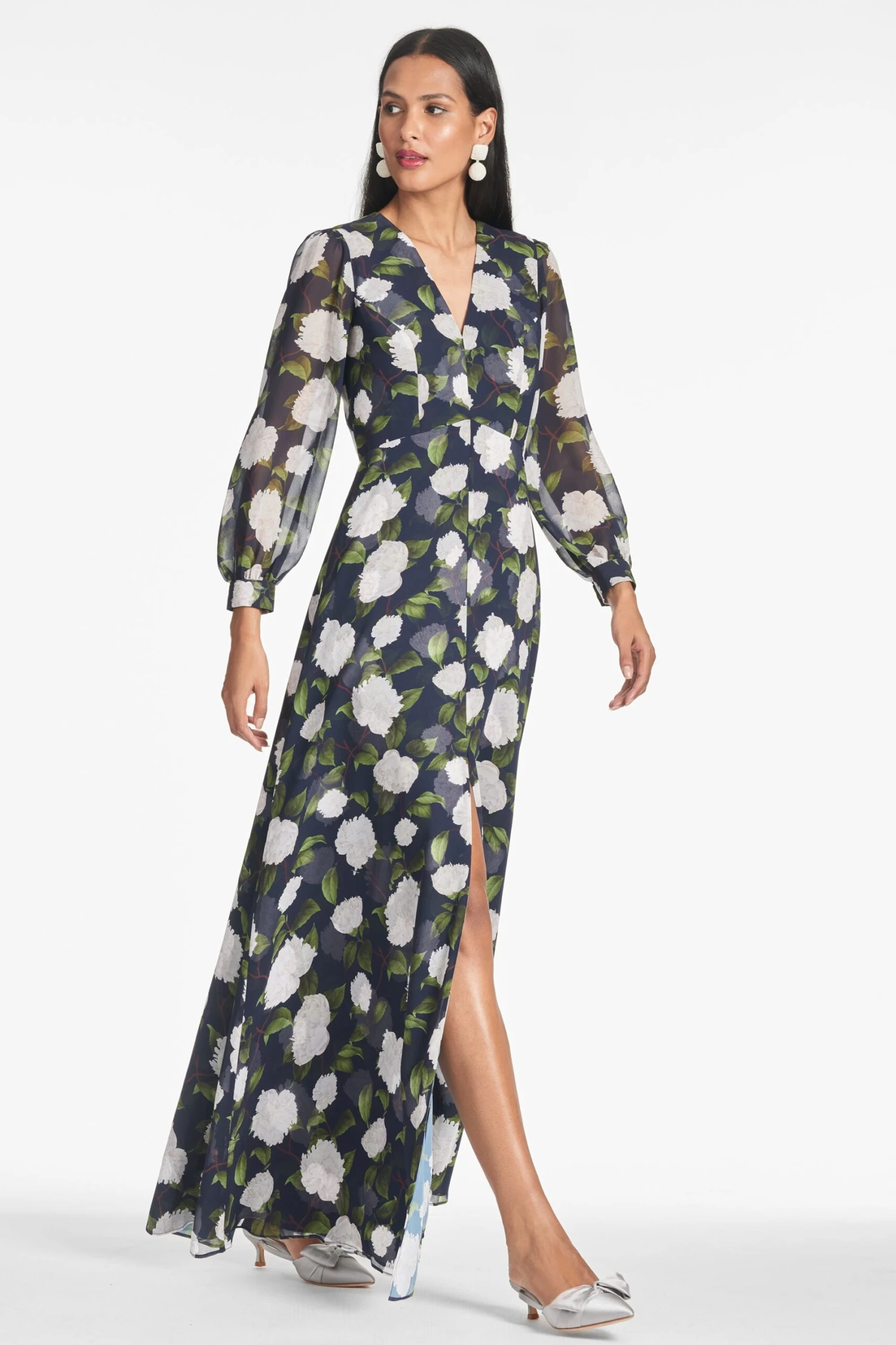 Penny Gown - Navy/Ivory Moonlit Garden - Image 2