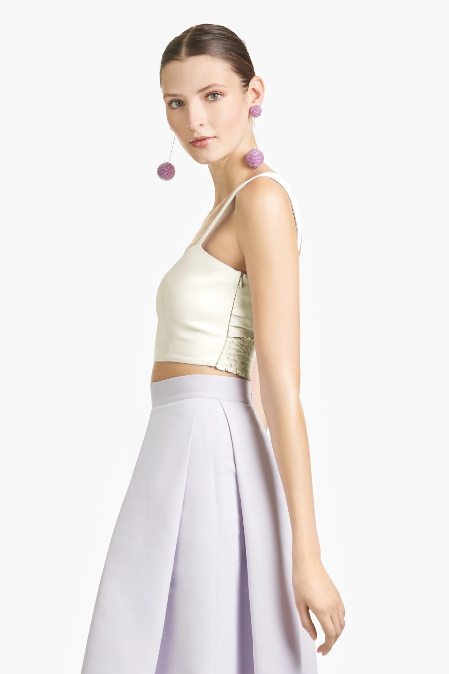 Darcy Top - Ivory - Faille - Image 2