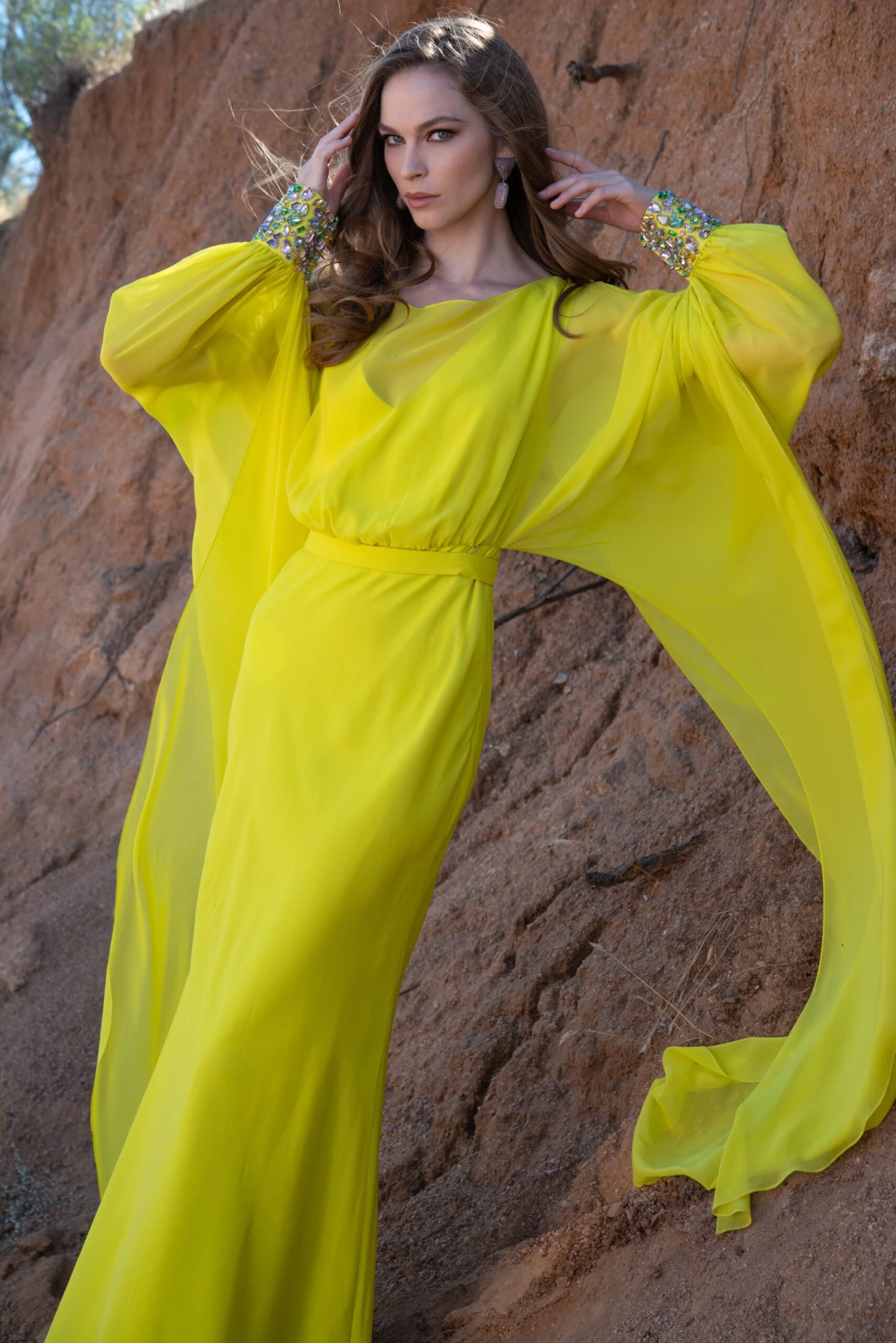 Aphrodite Gown - Neon Limeade - Image 6