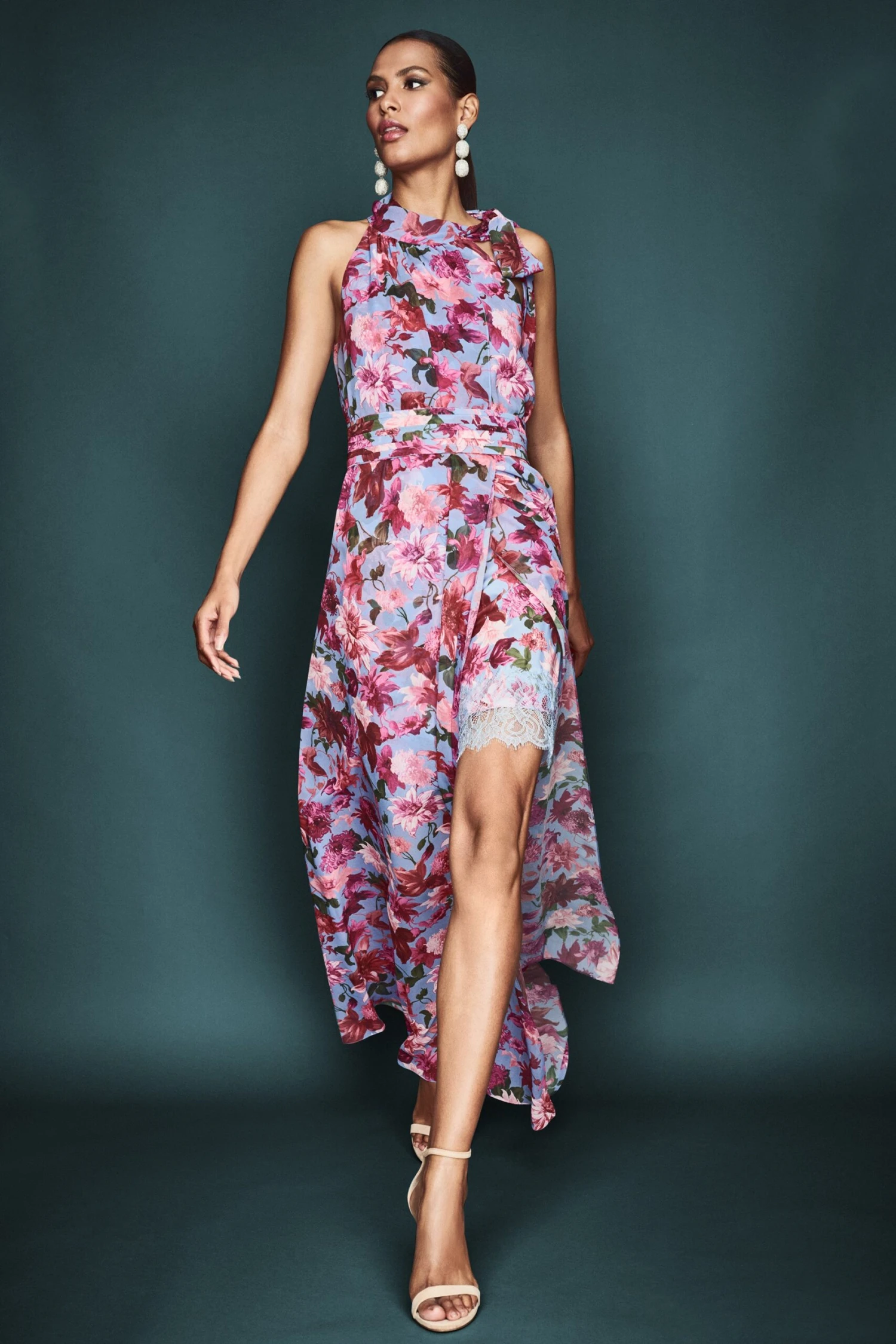 Selena Gown - Pink/Periwinkle Dahlia - Image 5