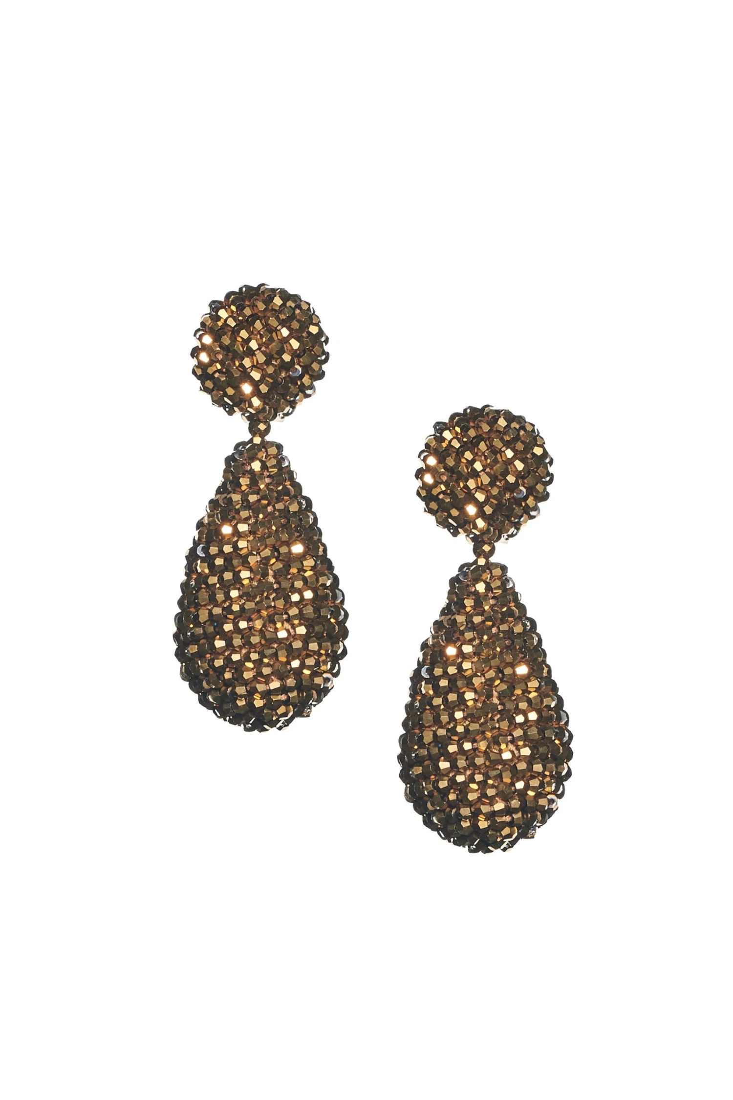 Alena Earrings -Metallic Faceted Beads - Image 3