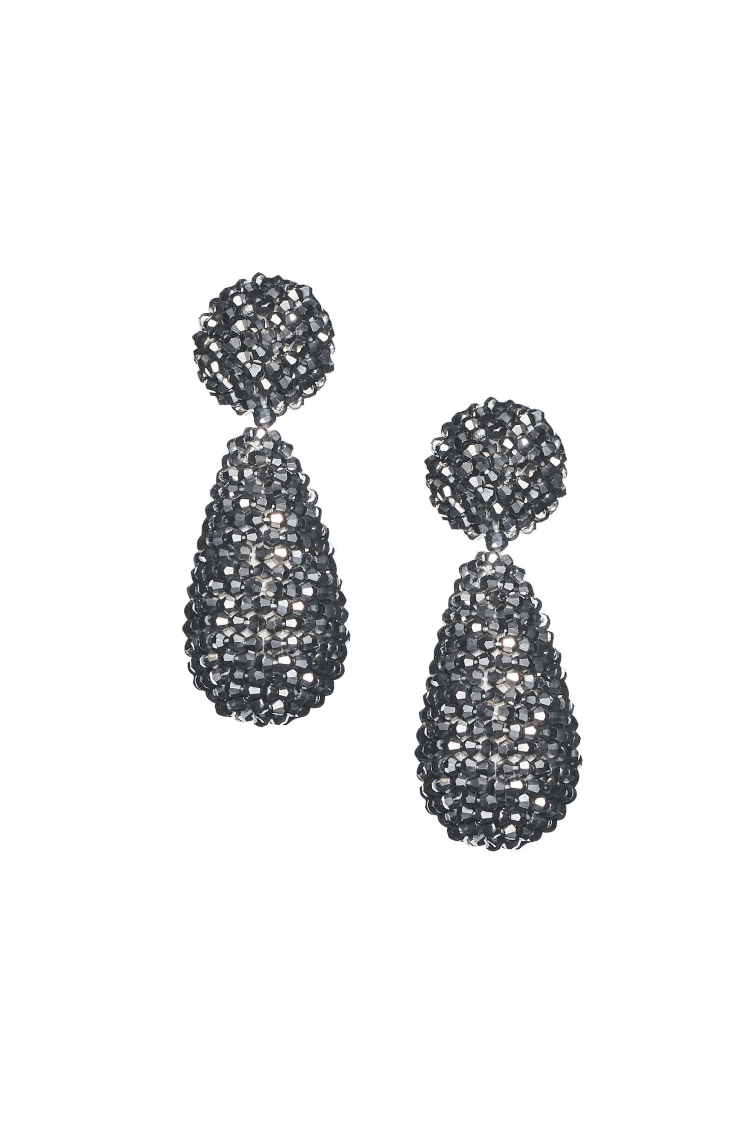 Alena Earrings -Metallic Faceted Beads - Image 4