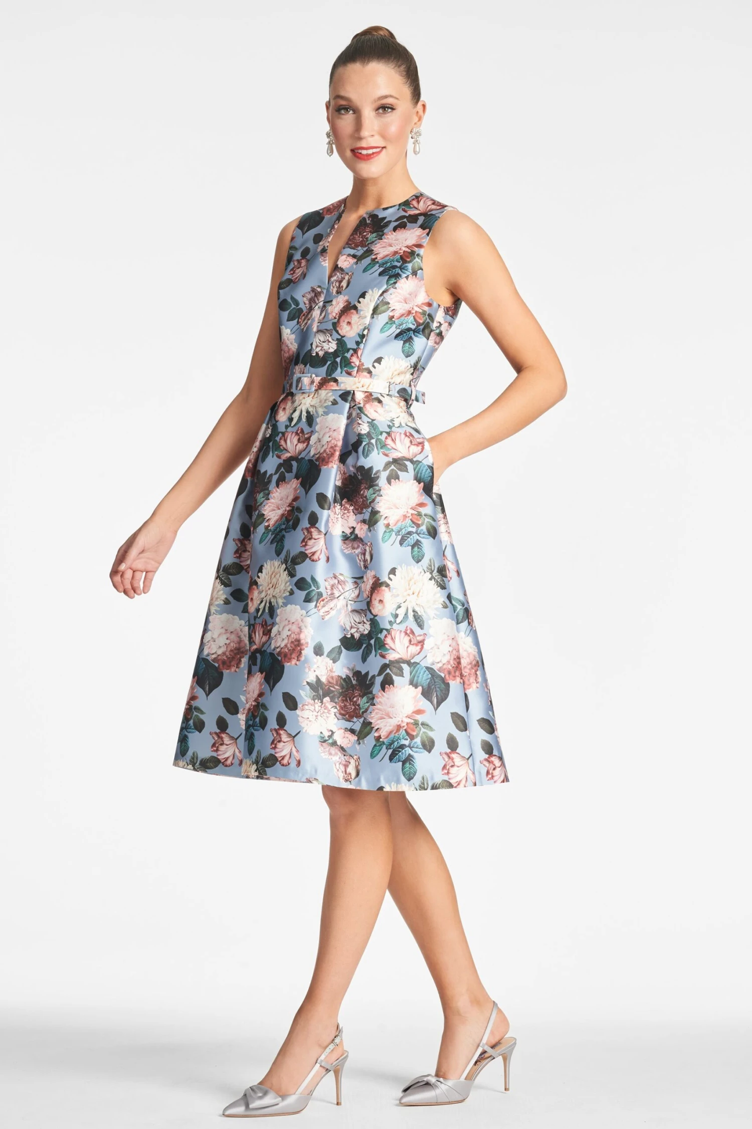Tish Dress - Ice Blue Garden - Image 2