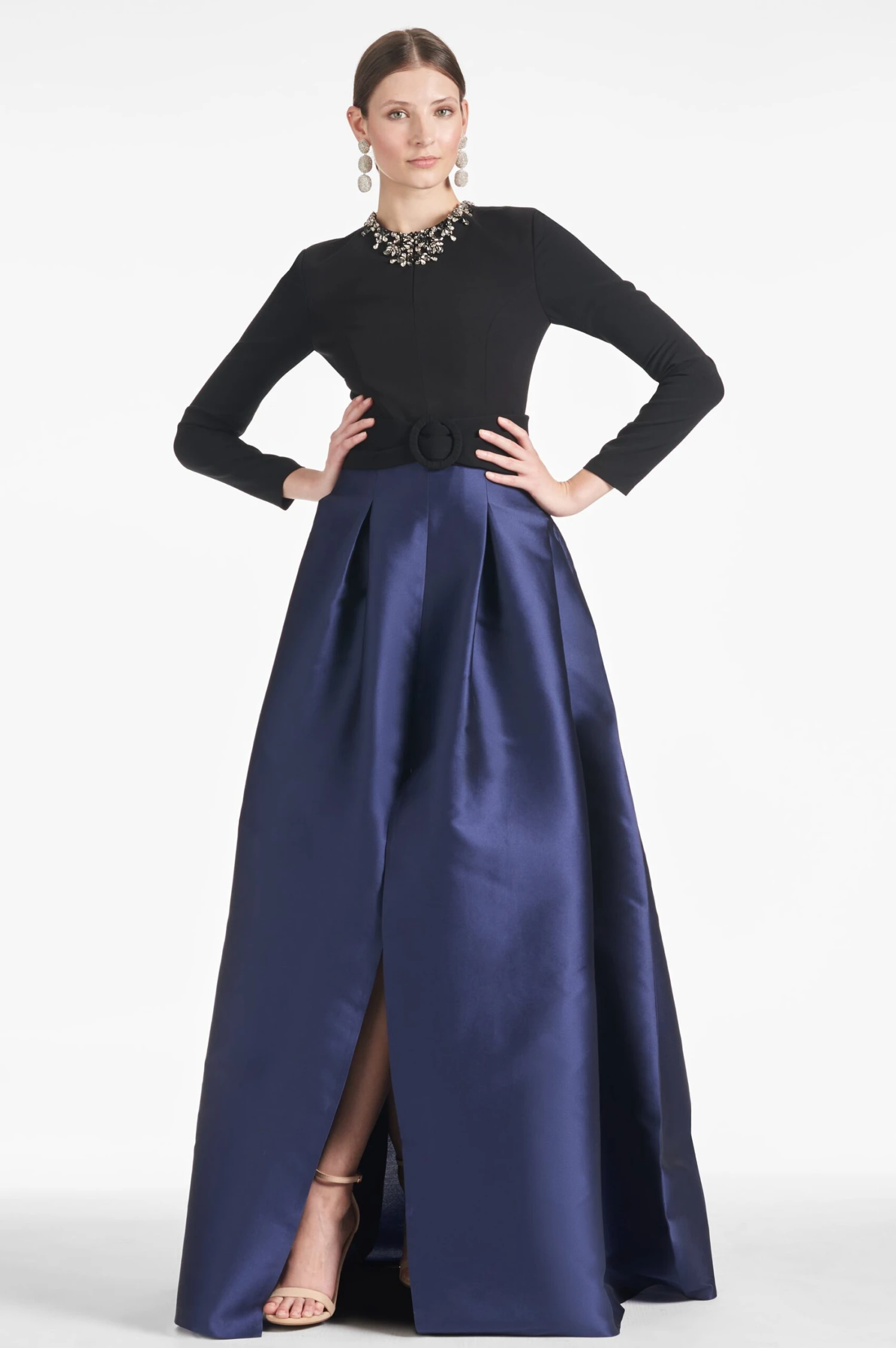 Victoria Gown - Black/Navy - Image 2